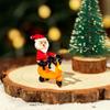 Glossy Miniature Christmas Figurine Handcrafted Cartoon Desktop Statue Glass Yoga Santa  Collectors