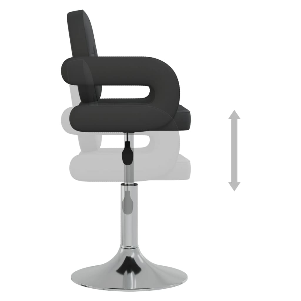 Vidaxl Swivel Dining Chairs, 4 Pcs, Black, Faux Leather