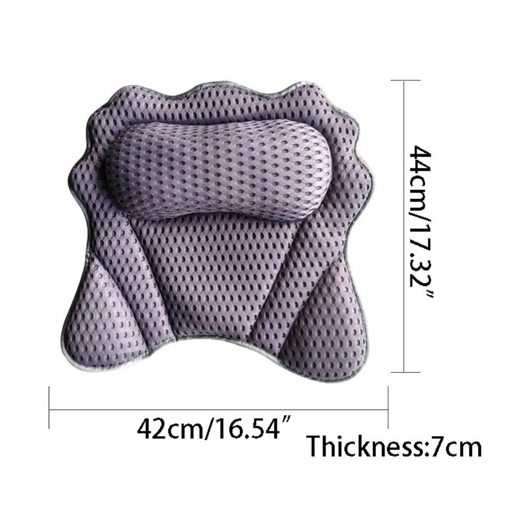 Soft Spa Bath Pillow Breathable Bath Pillow Durable 4D Bathtub Pillow  Home