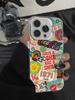 Cola-Themed Graffiti Phone Case: Anti-Fall Protection for Apple 15 Pro Max, 14, 13
