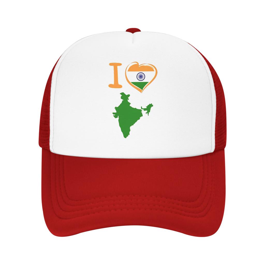 Summer Sun Hats I Love India Tricolor Heart Map Baseball Cap Sun  Dropshipping Print Hip Hop Hats Unisex Adult Rock Baseball Caps