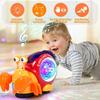 Children'S Electric Universal Snail Hermit Crab Light Music Detachable Electric Puzzle Early Education Toy Without Battery