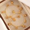 2pcs Zinc Zinc Alloy Bohemian Style  Bracelets Elegant Multi-Drop Ornament Bangle Bell Charm Bracelet  Daily