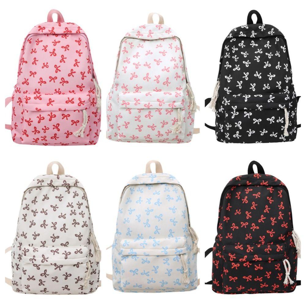 Lightweight Bow Backpack Large Capacity Teenagers Shoulder Bag  Junior High School