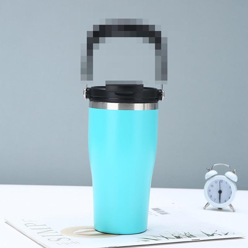 Stainless Steel Vacuum Insulated Travel Mug With Handle 20oz Double Wall Thermos Outdoor Sports Car Office