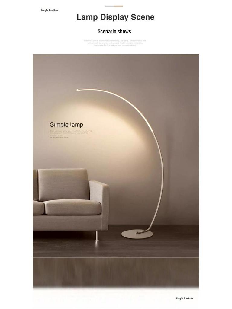 Designer LED Minimalist Arc Floor Lamp for Living Room