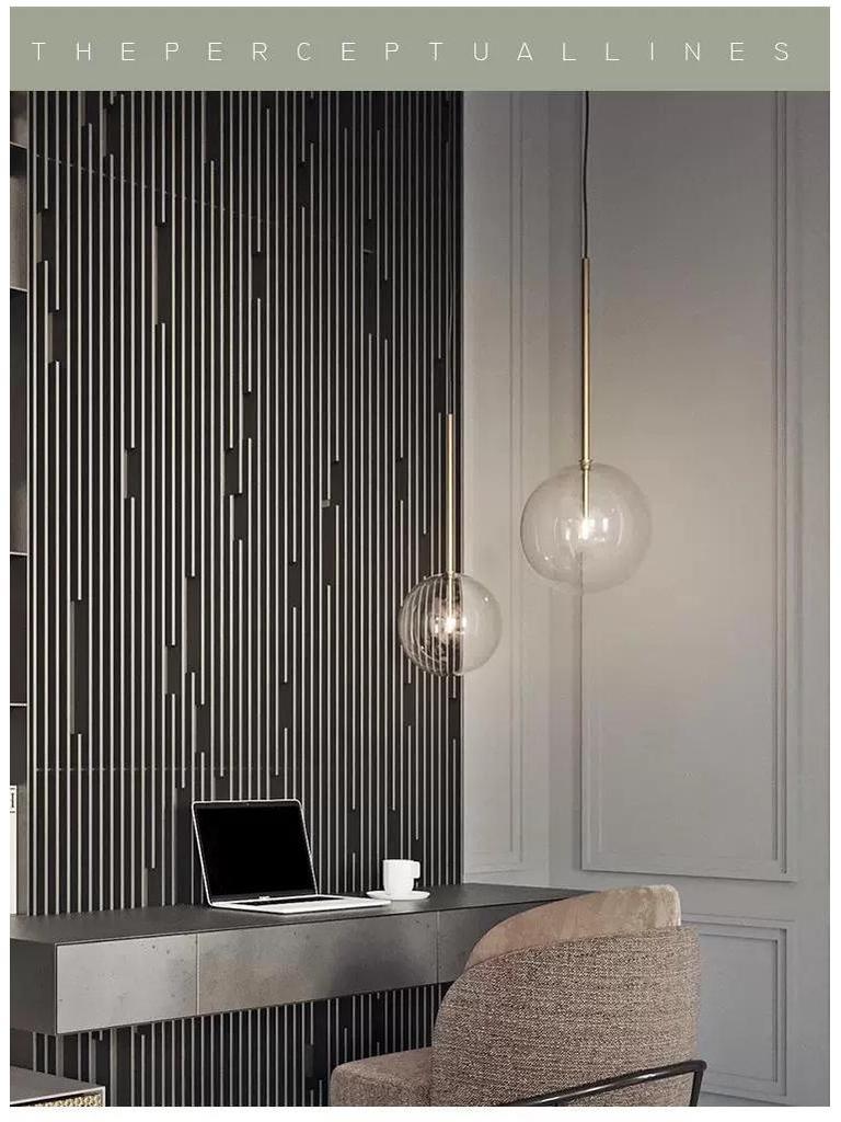 Kugelförmige Glasblasen-Hängeleuchte für elegante Restaurant- und Bar-Dekoration