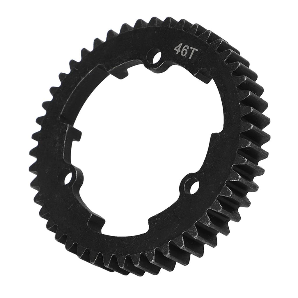 Spur Gear 46T Steel Black Anti Rust Corrosion Resistance Hardened RC Car Spur Gear RC Car Accessories