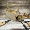 1/12 Dollhouse Mini Wooden Toolbox Tools Chest With Drawer Dollhouse Storage Box Model Dollhouse Workshop Decor Pretend Play