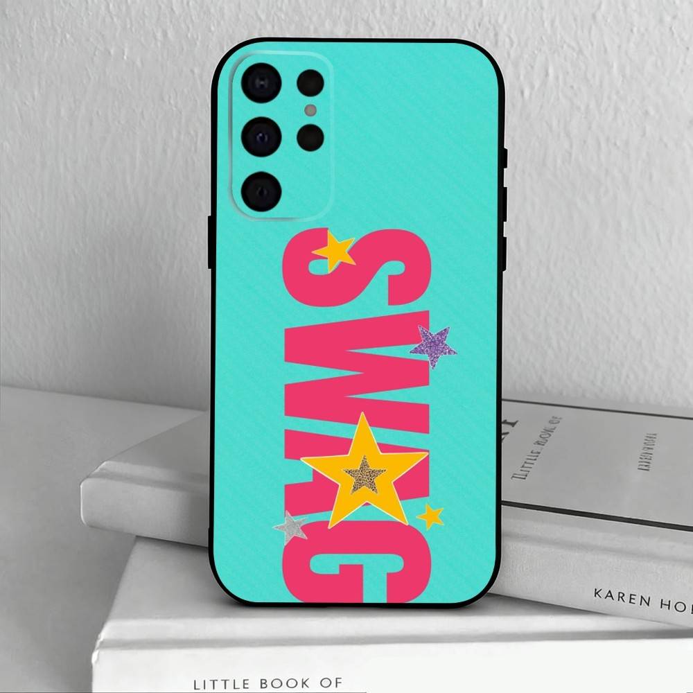 C-Clmj L-L-Leopard P-P-Print SWAG Phone Case For Samsung S25,24,23,22,30,21,10,9,Ultra,Plus,Lite,FE,4,5 G Soft Black Case
