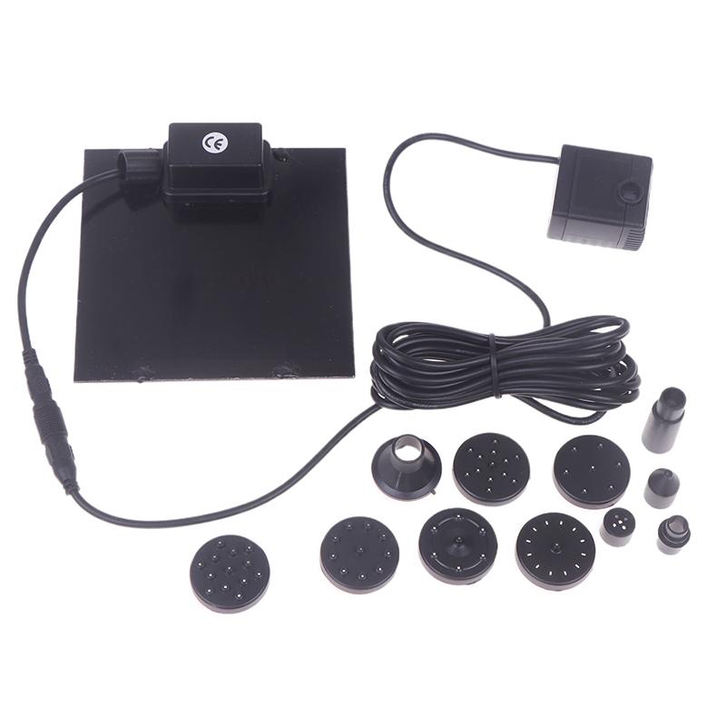 

Solar Hydroponics Submersible Pump Easy Installation With 6 Nozzles Multifunctional Decorative Props Portable For Outdoor Garden чорний