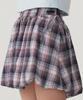 Covernat Woman Balloon Mini Skirt Check