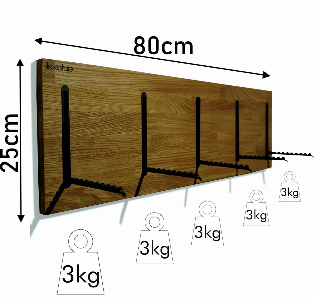 Oak Clothes Hanger 25x80cm oak