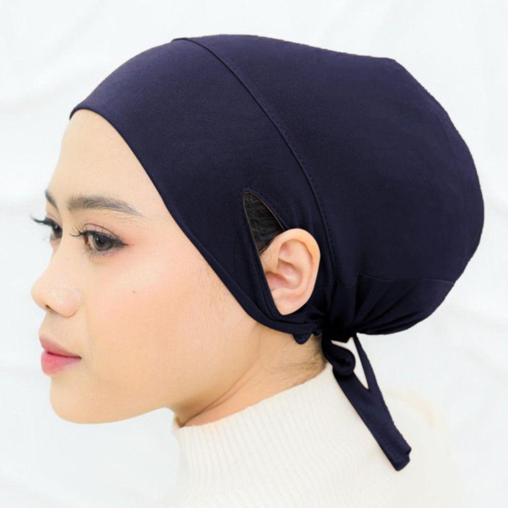 Women's Hijabs Undercap with Ear Hole Head Scarf Islamic Under Scarf Stretch Women Hijab  Girls
