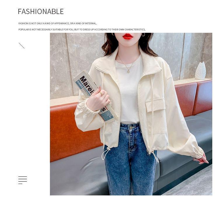 Women's Petite Versatile Casual Windbreaker Jacket - Spring/Autumn 2025 Collection