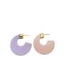 Natural and fresh, acetic acid C-shaped earrings, earrings, resin, high-end sense, niche fashion, personalized eye-catching light luxury earrings
