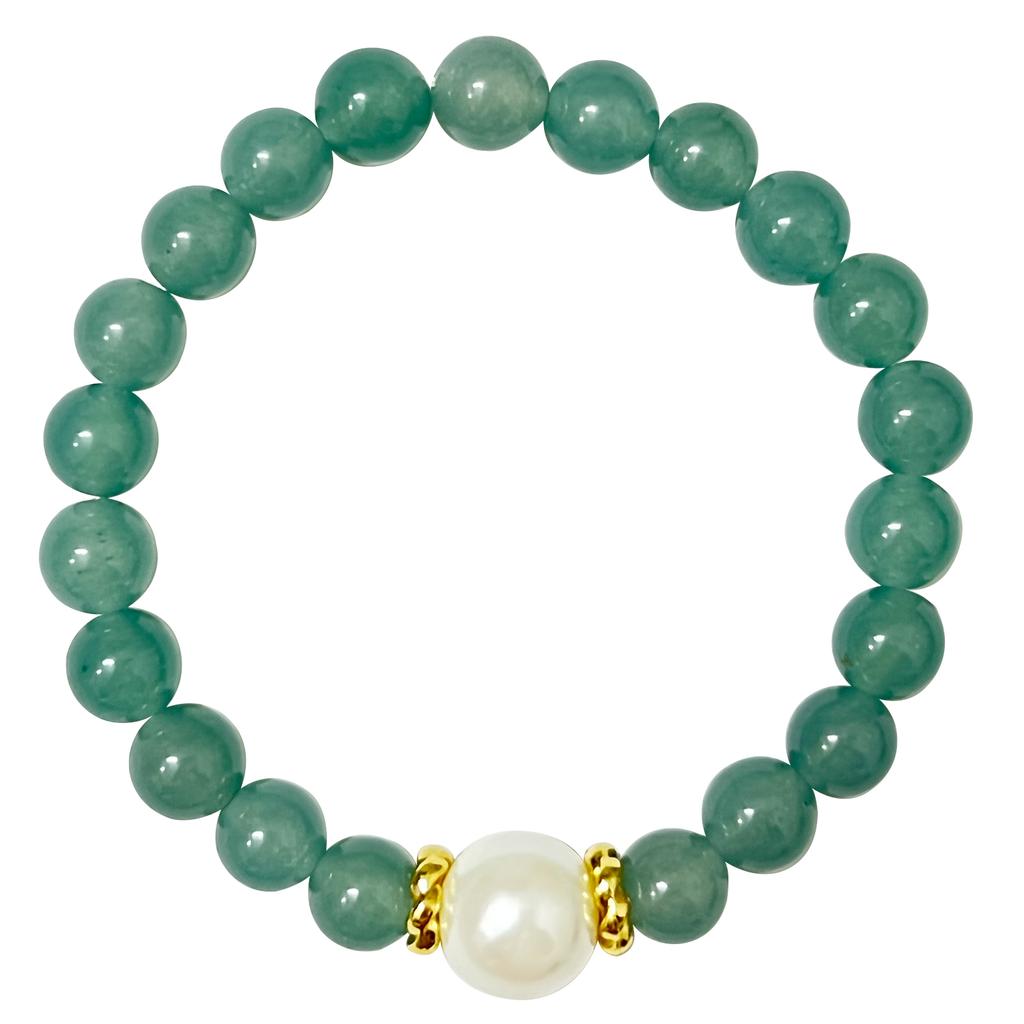 Natural Stone Beaded Bracelet for Women 8mm Round Beads Stretch Bangle Handmade Jewelry Gifts