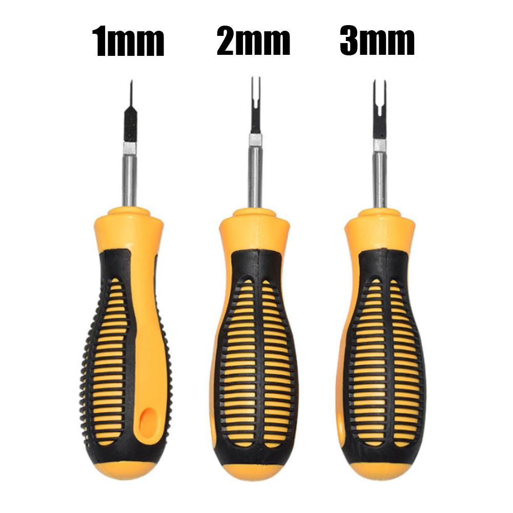 Auto Terminal Ausbauwerkzeug Elektrische Verkabelung Schlüsselstift Auszieher Abzieher 2mm 3mm Drahtverbinder Stiftentriegelung Abzieher Autozubehör
