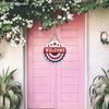 2D Flat, Independence Day Hanging Welcome Sign Decoration, Patriotic Decoration Signs and Plaques, Welcome Wooden Sign Door Hanger, Suitable for Home