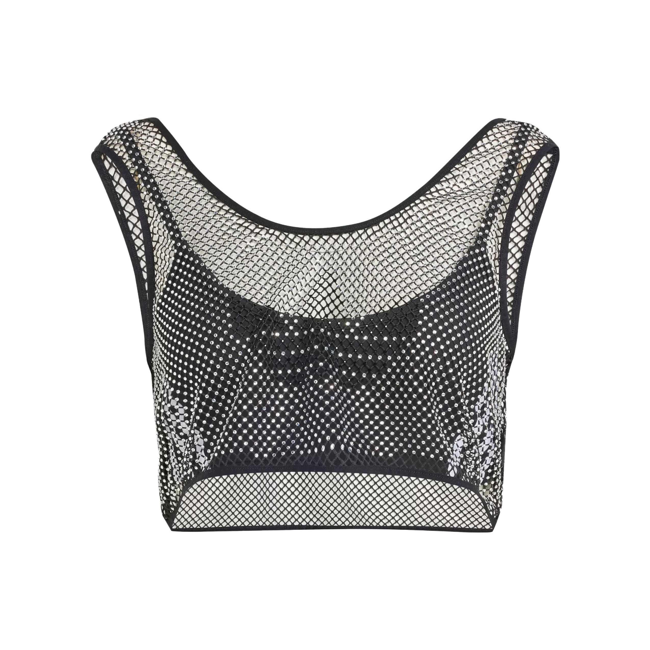 Adidas Originals Rhine Stone Women s Sleeveless Sports Bra Black IW6206 2XS