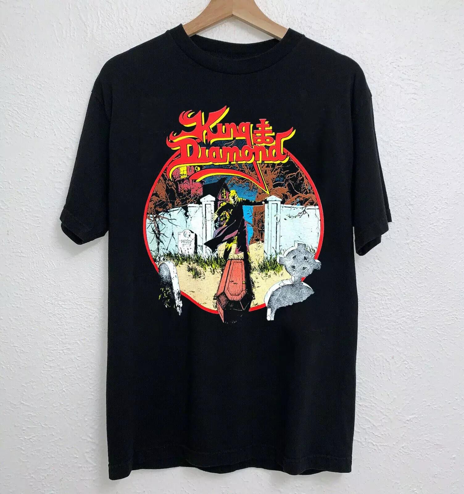 1990 KING DIAMOND Футболка с коротким рукавом, хлопковая, черная, все размеры XXL