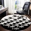 1pc Fish Birds Office Round Area Rug, Indoor Mat Suitable For Office, Under Office Chairs Bedroom Living Room Home Decor, Room Deco