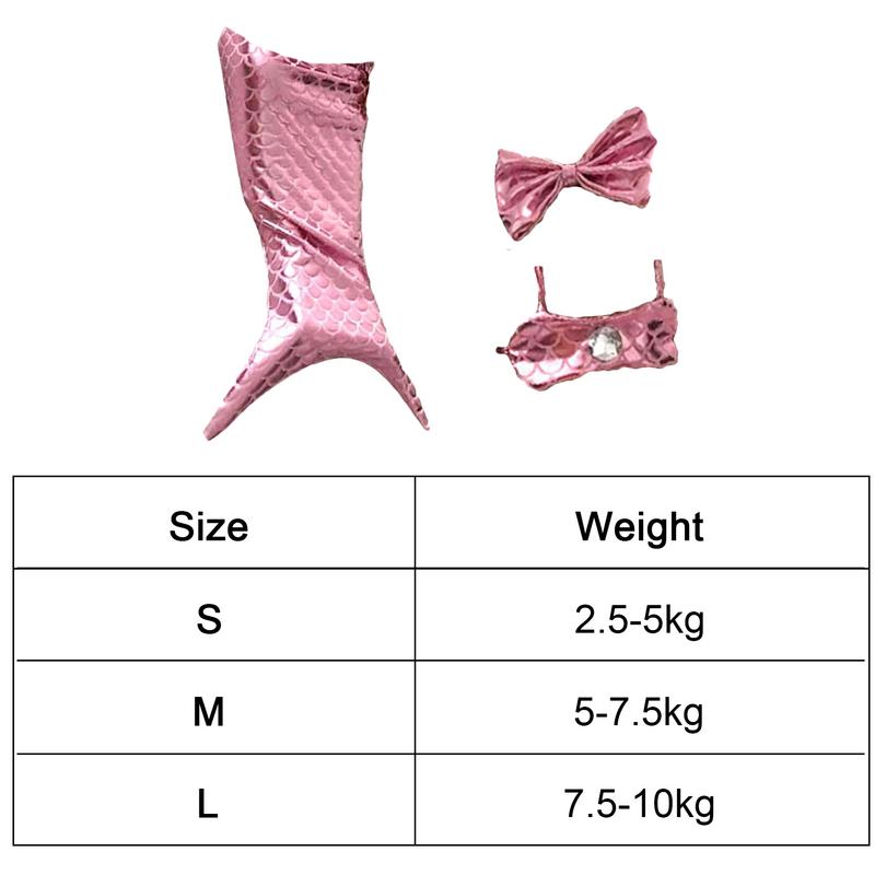 Cat Mermaid Costume Mermaid Tail Clothes Sequin Mermaid Dress Cat Dog Outfit Soft Funny Pet Costumes Fishtail Clothes Unique Sea