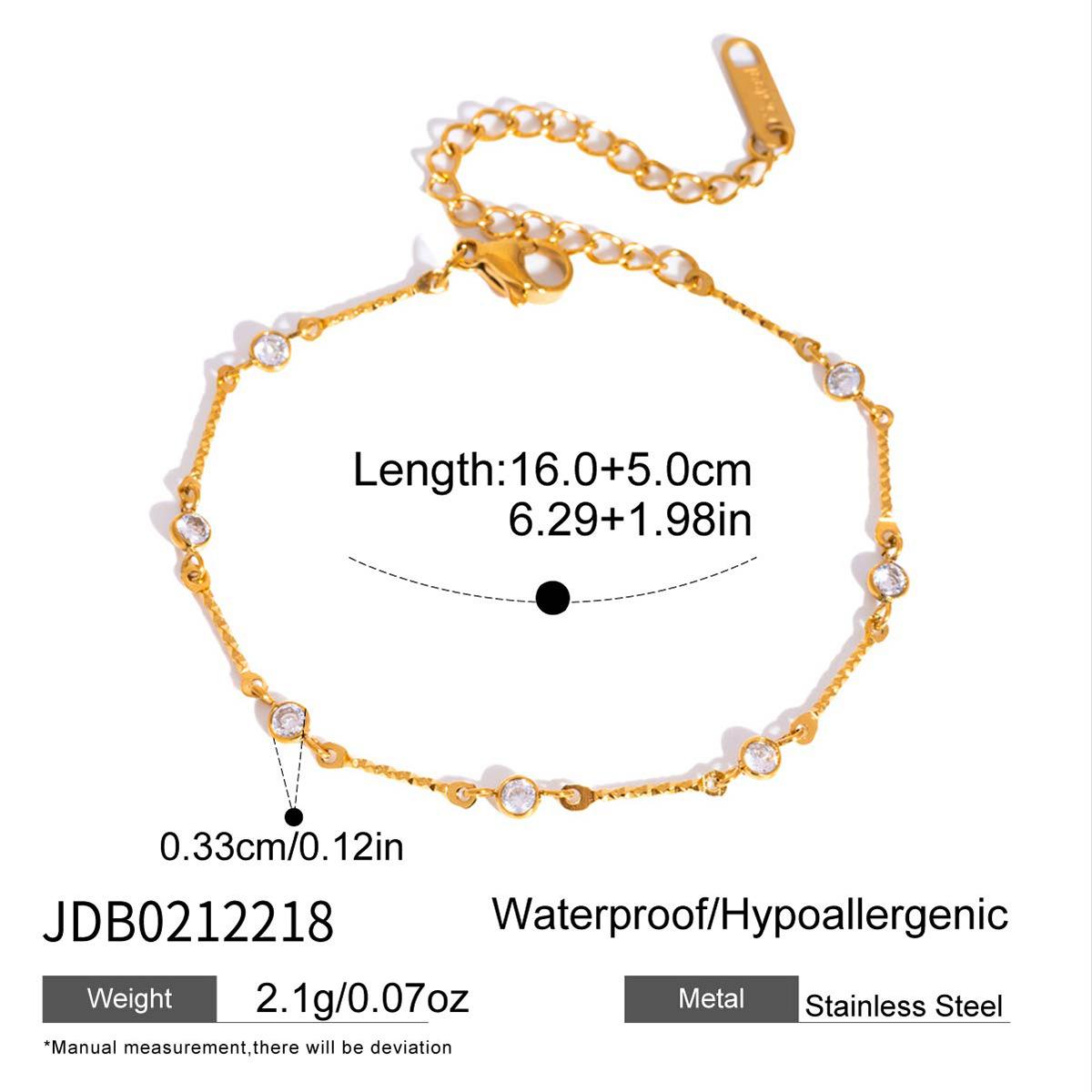 European American Stainless Steel 18K Gold Plated Chain Link Bracelets Unisex Sophisticated Exclusive Design Lightweight 18K gold plated stainless steel jewelry