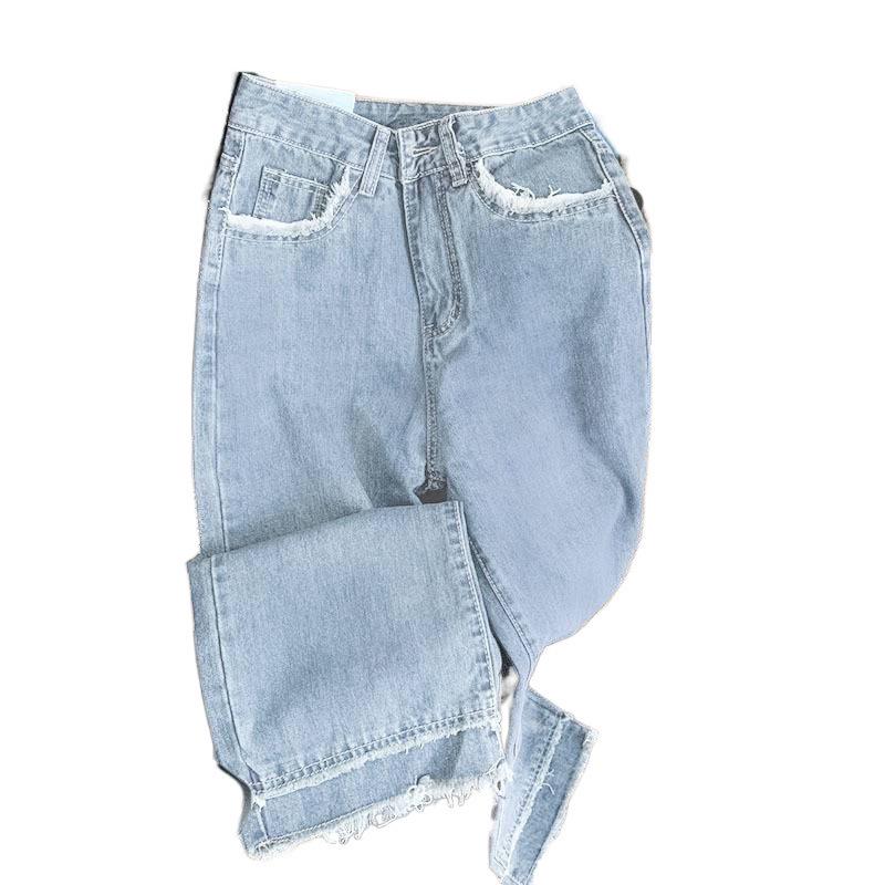 2025 Women's High Waist Retro Wide Leg Jeans - White