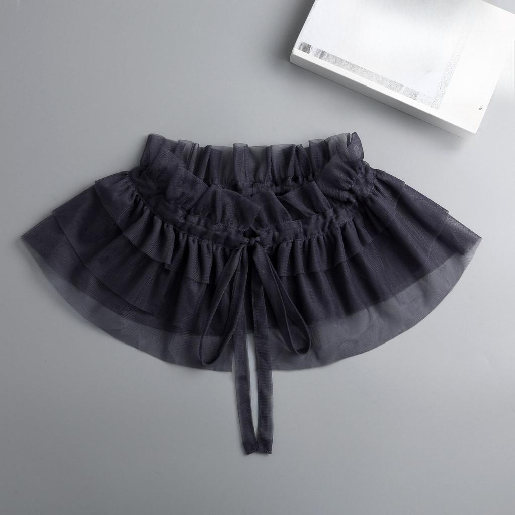 Women Lace Shirt Detachable Collar Wraps Blouse Tops Lapel Fake Collar Shawls Ladies Dress Small Cape Fuax Cols Decor