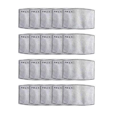 20/50/80/100pcs Mask Replacement Filters PM2.5 5 Layer Activated Carbon Filter Gasket