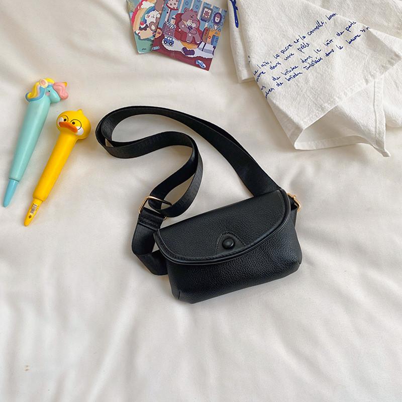Stylish Korean Mini Half Moon Children s Purse For Boys And Girls In Trendy Colors чёрный