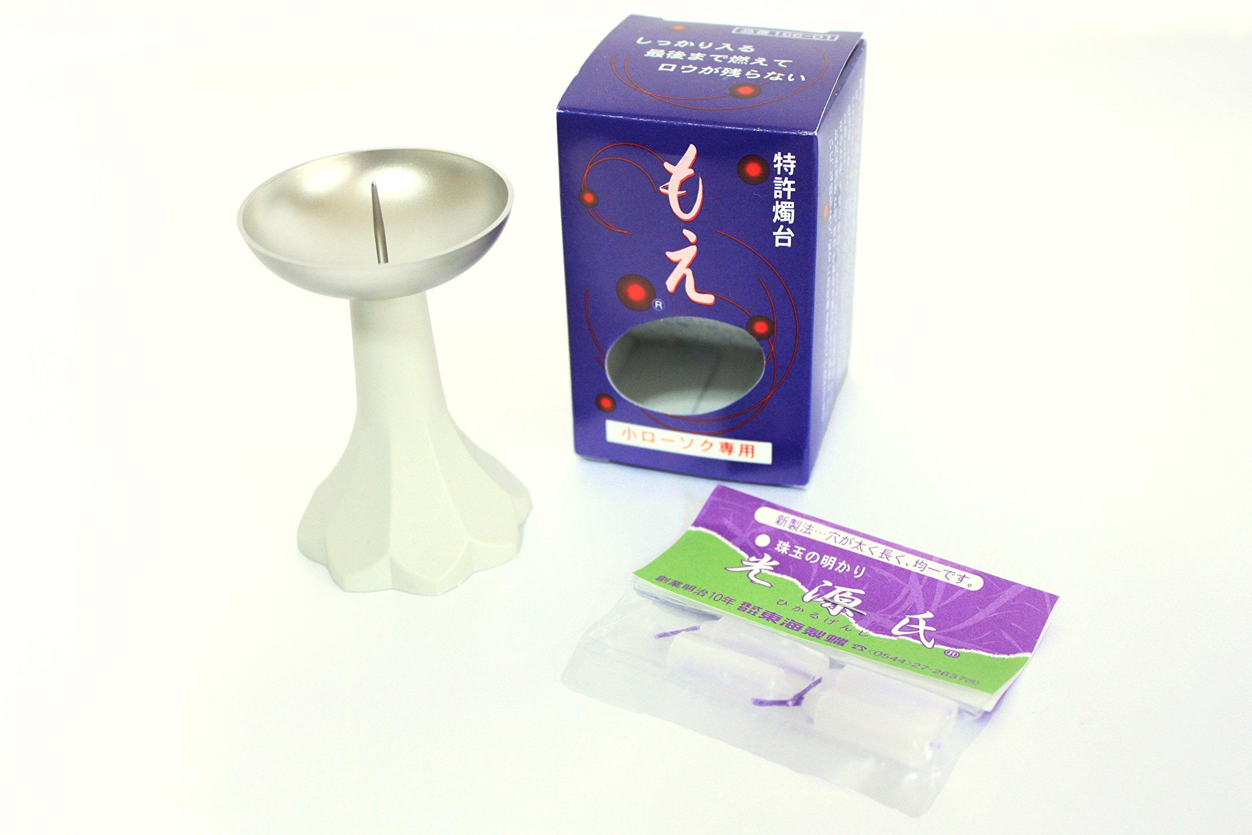 

Moe Candle Holder, Fully Burning Candlestick, White, for Mini Candles, Monthly Memorial Day, Higan, Obon, and 49th Day Memorial Service