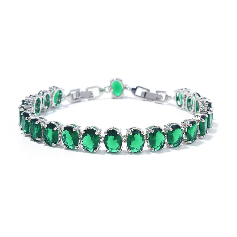 Women'S Simple Women'S Bracelet Jewelry Inlaid Round Zircon Bracelet