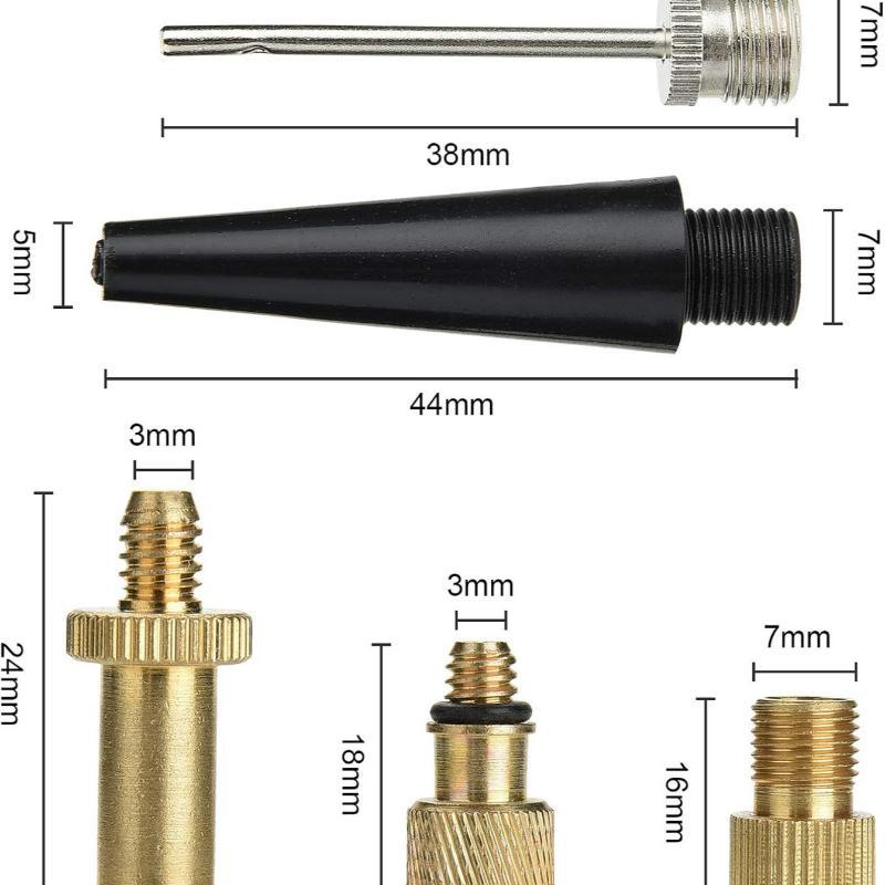 26Pcs Copper Bike Valve Adapter Set Pump Inflator Kit For Bicycle Tires Football Cycling Accessories