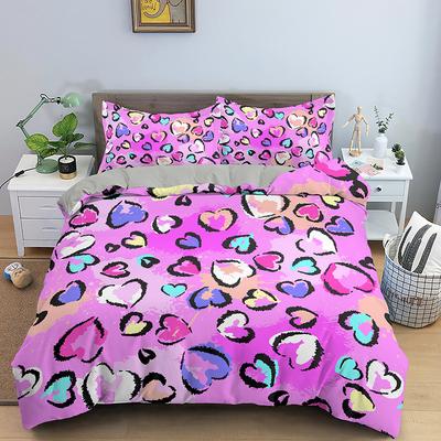 Luxury Bedding Set Love Heart Duvet Cover Single Full Quilt Cover Comforter Bedding 3PCS Comfortable Bed Set for Girls Woman
