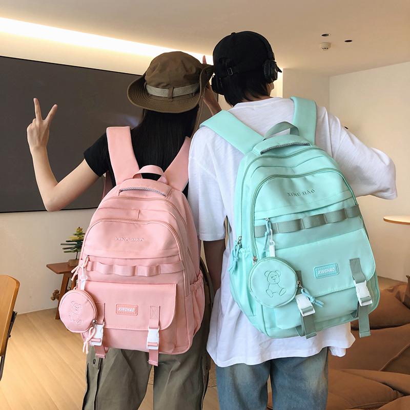 School bag new large-capacity high school backpack lightweight burden reduction ridge protection waterproof middle school backpack