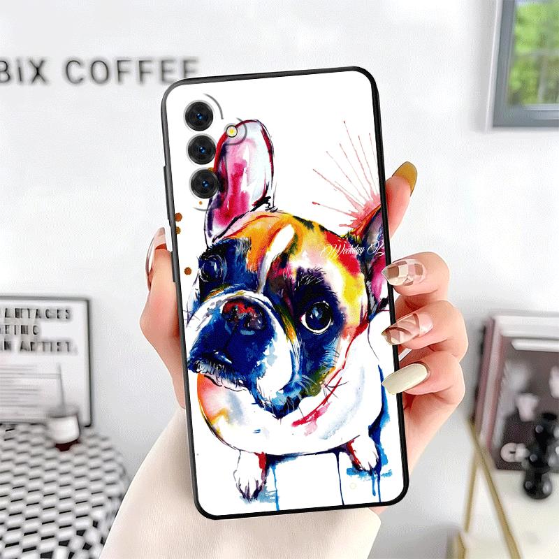 French Bulldog Dog Pug Design Soft Phone Case for Samsung A17 A37 A57 A16 A26 A36 A56 A15 A25 A35 A55 A14 A24 A34 A54 A13 A23 A3