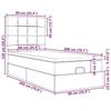 VidaXL Ottoman Bed with Mattress and LED Dark Grey 90x200 Cm Fabric 3313976