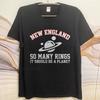 Black summer Boys t shirt New England So Many Rings It Should Be A Planet Short Sleeve Breathable Crew Neck Tshirt