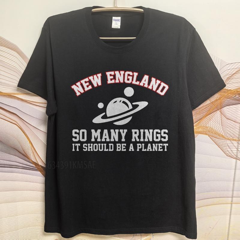 Black summer Boys t shirt New England So Many Rings It Should Be A Planet Short Sleeve Breathable Crew Neck Tshirt