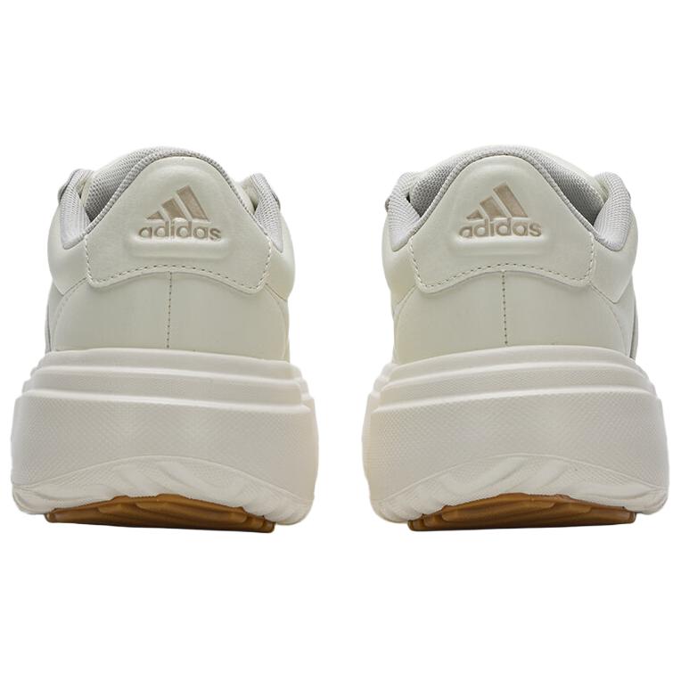 Adidas GRAND COURT PLATFORM Cushioning Breathable Lightweight Low top Casual Shoes Women's Ecru IH9111