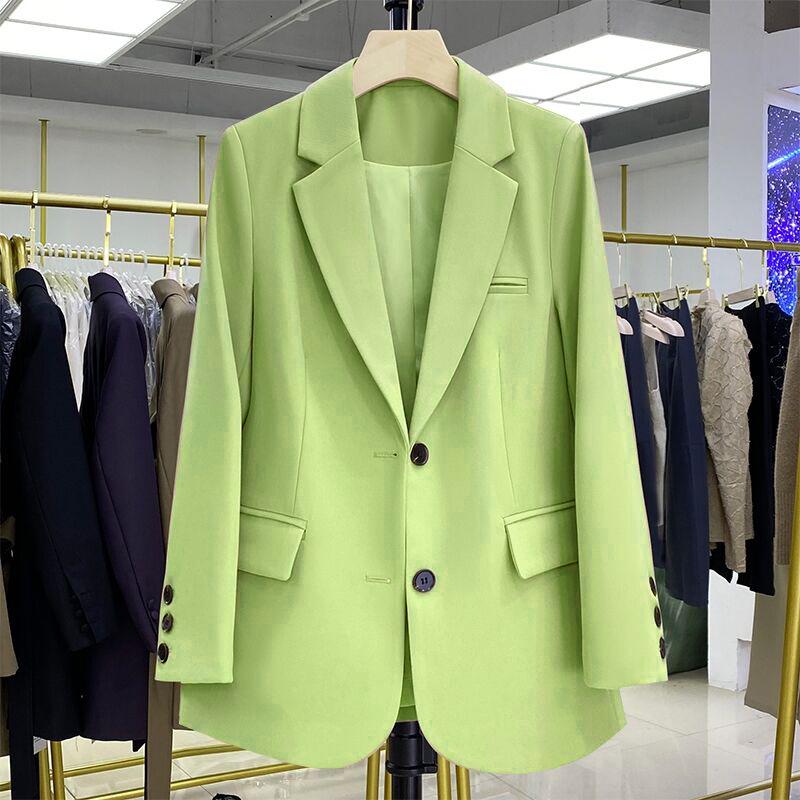 2026 Women s Candy Green Slimming Blazer: Versatile, Professional, Long-Sleeve Suit for Spring & Autumn S