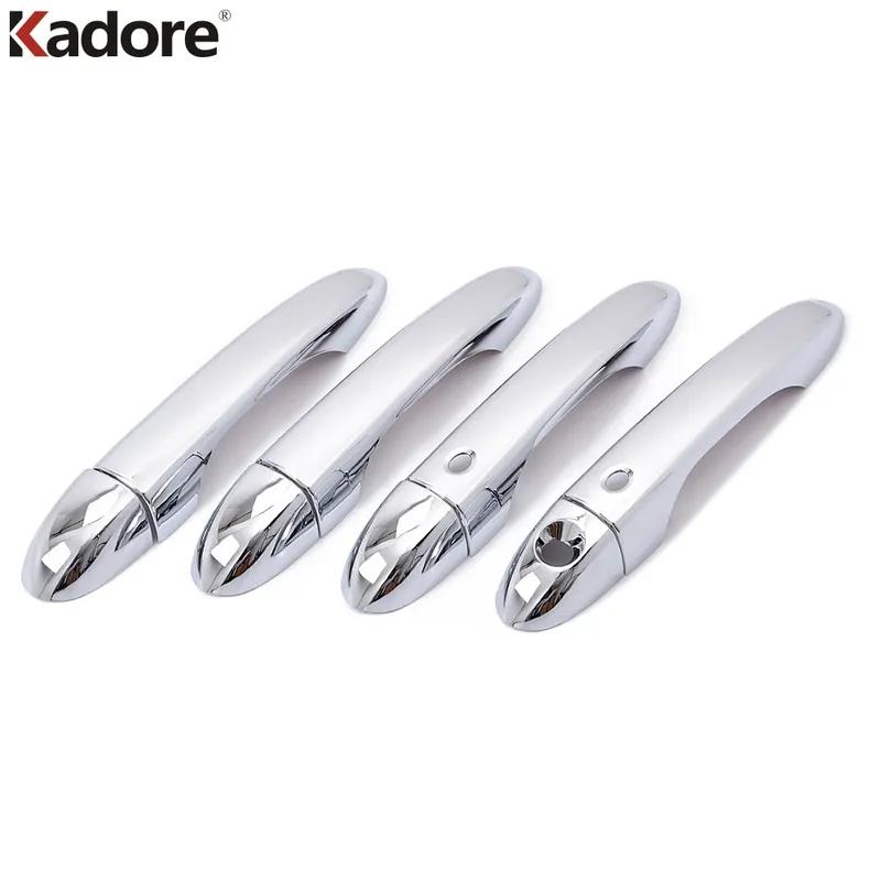 Door Handle Cover Trim For Jeep Cherokee 2014 2015 2016 Chrome Car Side Door Handles Catch Cap Garnish Overlay Frame Accessories