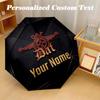 DAF Automatic 8‑ribs Umbrella, Custom Name Text Personalized Folding Umbrella Rain Sun Gift
