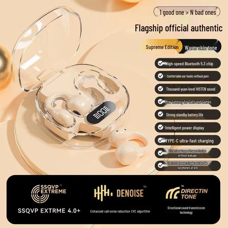 Bluetooth Bone Conduction Sports Earbuds with Digital Display