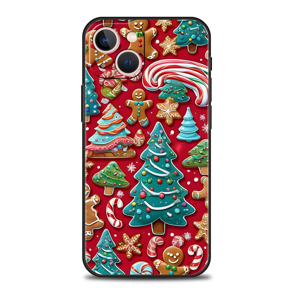 New Year Christmas Phone Case for iPhone 16 15 14 13 12 Pro Max 11 Pro Max 7 8 Plus 16E XR Shockproof Soft TPU Shell Fundas Bags