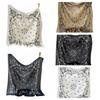Thin Cashew Nut Print Silk Scarf Korean Style Small Scarves Simple Square Handkerchief  Women
