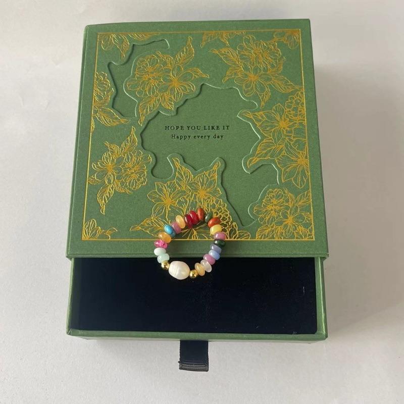 Natural Stone Necklace for Women. Colorful Glass Bead Sweater Style. Light Luxury, Niche, Versatile and High-end Collar Chain.