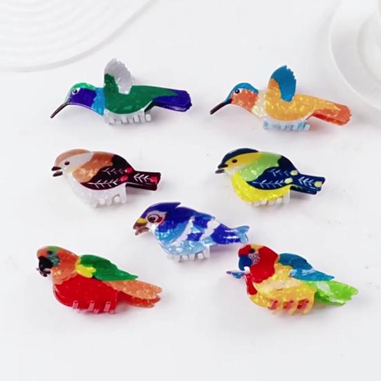 Colorful Bird Hair Claw Clip Strong Hold Non Slip Parrot Sparrow Hummingbird Shape Hair Clamp Hair Accessories for Women Girls